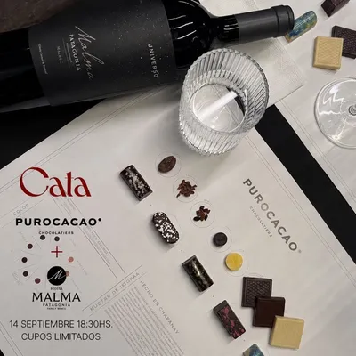 Cata de Vino y Chocolate: Patagonia + Cacao